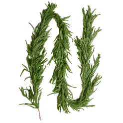VEVOR Christmas Garland, 9-FT Realistic Norfolk Pine Garland, Evergreen Real Touch Artificial Faux Greenery Garlands, for Holiday Indoor Outdoor Xmas Decoration on Table, Mantel, and Fireplace