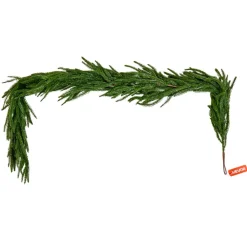 VEVOR Christmas Garland, 5-FT Realistic Norfolk Pine Garland, Evergreen Real Touch Artificial Faux Greenery Garlands, for Holiday Indoor Outdoor Xmas Decoration on Table, Mantel, and Fireplace