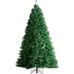 VEVOR Christmas Tree, 7.5ft Artificial Xmas Tree, Full Holiday Decor Tree with 1346 Branch Tips and Metal Base for Home Party Office Decoration