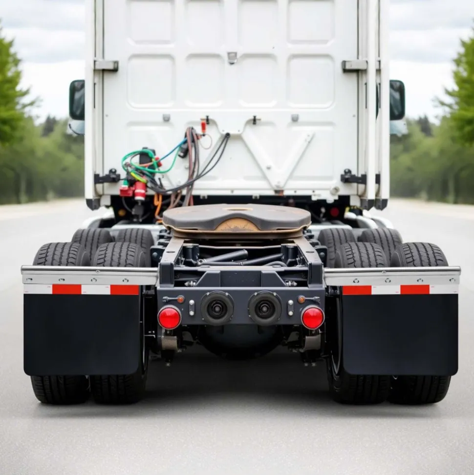 VEVOR Chrome Straight Spring Loaded Mud Flap Hangers, 1-1/8" Bolt Spacing Mudflap Hangers for Semi Trucks, 1 Pair Heavy Duty Semi Truck Mud Flap Hanger Set with Reflective Strips, Silver