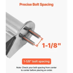 VEVOR Chrome Straight Spring Loaded Mud Flap Hangers, 1-1/8