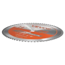 VEVOR Circular Saw Blade, 14 inch Diameter, 72 Sharp Alloy Teeth, 1 inch Arbor, Fine Finish, Metal Cutting Blade for Circular Saw, with Noise-Reducing Heat Vents, for Cutting Steel and Aluminum
