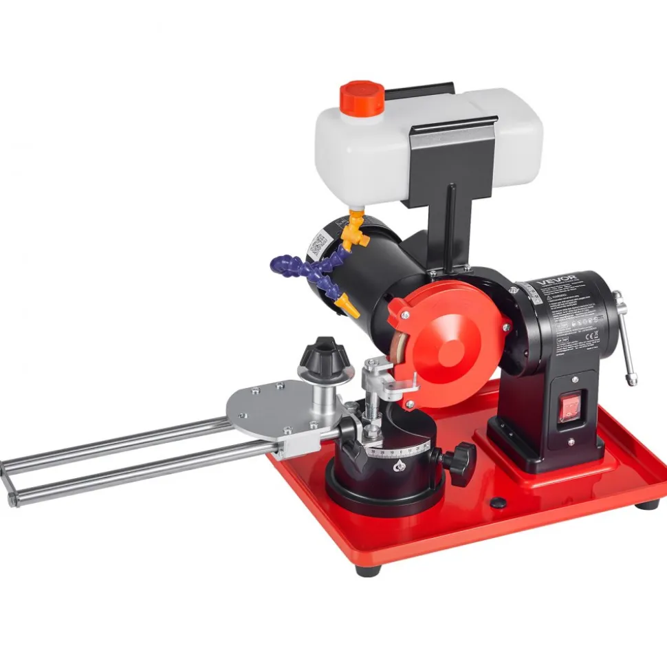 VEVOR Circular Saw Blade Sharpener with Water Tank, 370W 3590RPM Rotary Angle Mill Grinder, Water Injection Sharpening Machine with 5" Grinding Wheel - Fits Φ3.2" to Φ27.5" Circular Saw Blades