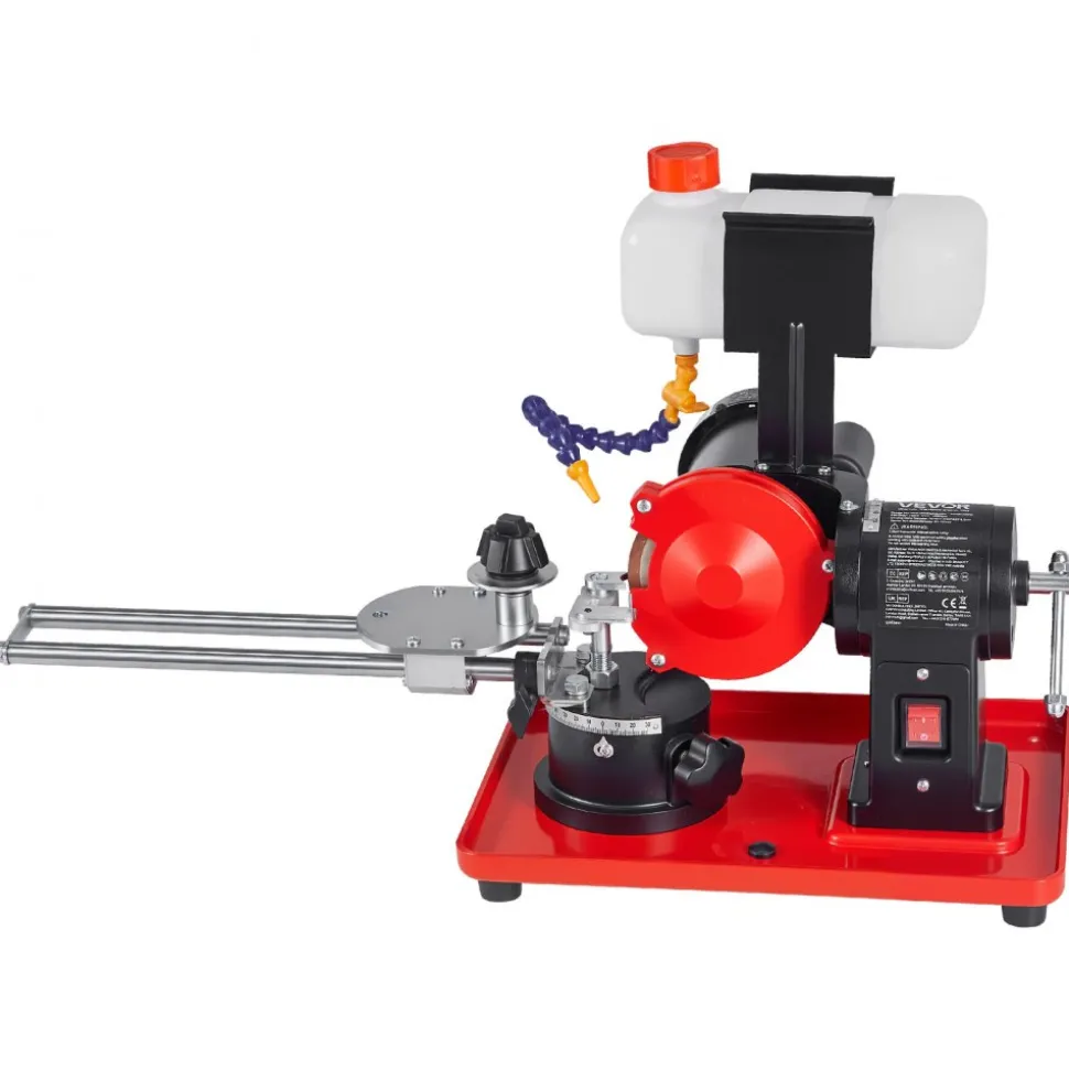 VEVOR Circular Saw Blade Sharpener with Water Tank, 370W 3590RPM Rotary Angle Mill Grinder, Water Injection Sharpening Machine with 5" Grinding Wheel - Fits Φ3.2" to Φ27.5" Circular Saw Blades
