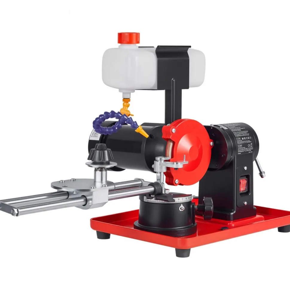VEVOR Circular Saw Blade Sharpener with Water Tank, 370W 3590RPM Rotary Angle Mill Grinder, Water Injection Sharpening Machine with 5" Grinding Wheel - Fits Φ3.2" to Φ27.5" Circular Saw Blades