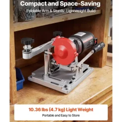 VEVOR Circular Saw Blade Sharpener, 370W 3590RPM Rotary Angle Mill Grinder Sharpening Machine with 5