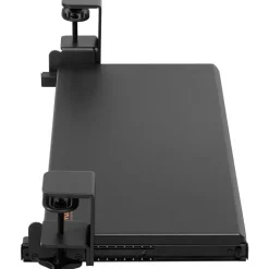 VEVOR Clamp on Keyboard Tray Under Desk, Desk Keyboard Tray Slide out with Sturdy No-drill C Clamp Mount, Large 26.8 x 11 inch Slide-out Computer Drawer for Typing in Home, Office Work