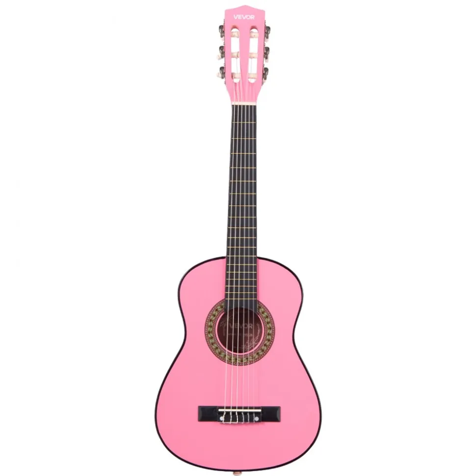 VEVOR Classical Guitar, 38 Inch, Wood Classical Guitar Starter Kit for Beginners, with Nylon Strings, Gig Bag, Strap, Tuner, Extra Strings, Picks, Capo, Basswood, for Teenagers Adults Students, Black