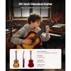 VEVOR Classical Guitar, 30 Inch, Wood Classical Guitar Starter Kit for Beginners, with Nylon Strings, Gig Bag, Strap, Tuner, Extra Strings, Pick, Capo, Basswood, for Kids Girls Boys Students, Sunburst