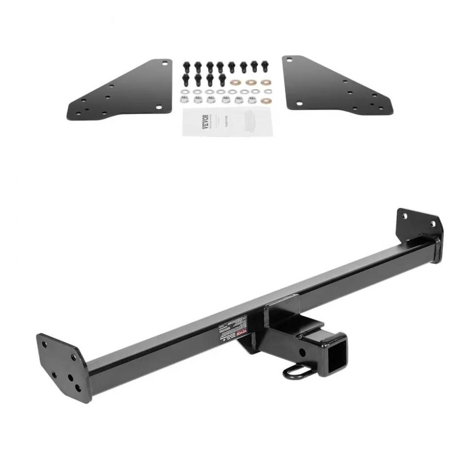 VEVOR Class 3 Trailer Hitch, 2-Inch Receiver, 6000 lbs, Q345B Steel Tube Frame, Compatible with 2020-2024 Toyota RAV4, Multi-Fit Hitch to Receive Ball Mount, Cargo Carrier, Bike Rack, Tow Hook, Black