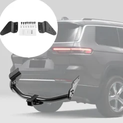 VEVOR Class 3 Trailer Hitch, 2-Inch Receiver, Compatible with 2011-2021 Jeep Grand Cherokee, Q345B Steel Tube Frame, Multi-Fit Hitch to Receive Ball Mount, Cargo Carrier, Bike Rack, Tow Hook, Black