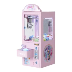 VEVOR Claw Crane Machine, Medium-Sized Arcade Game Machine with Light & Sound, Adjustable Steel Claws, Precise Toy Candy Grabber Prize Dispenser Vending Toy, for Commercial Home Parties Cinema, Pink