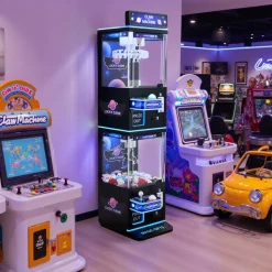 VEVOR Claw Crane Machine, Medium-Sized Arcade Game Machine with Claw + Grabber Double-Layer, Light & Sound, Toy Candy Grabber Prize Dispenser Vending Toy, for Commercial Home Cinema, Black Purple