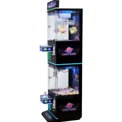 VEVOR Claw Crane Machine, Medium-Sized Arcade Game Machine with Claw + Grabber Double-Layer, Light & Sound, Toy Candy Grabber Prize Dispenser Vending Toy, for Commercial Home Cinema, Black Purple