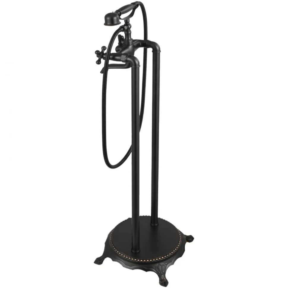 VEVOR Clawfoot Bathtub Faucet, Freestanding Tub Faucets with Handheld Shower, Vintage Oil-Rubbed Bronze Tub Filler Faucet Shower Kit with 360° Rotation Spout & 59-inch Long Hose for Bathtubs