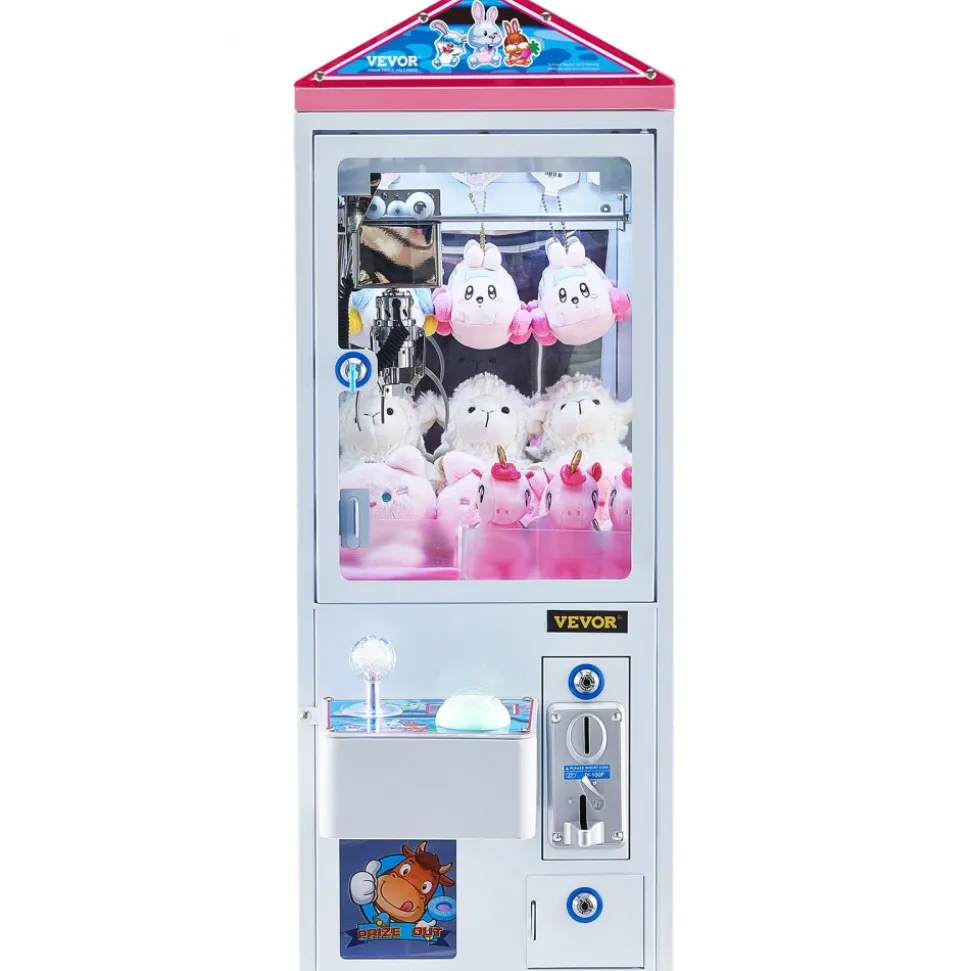 VEVOR Claw Machine, 0-3” Jaw Diameter 0-5” Jaw lifting, Crane Prize Grabber Commercial Arcade Game Toys, Cool Fun Grab-And-Win Machine w/ Light and Sound, Dispenser Vending Toy For Kids,Boys &Girls