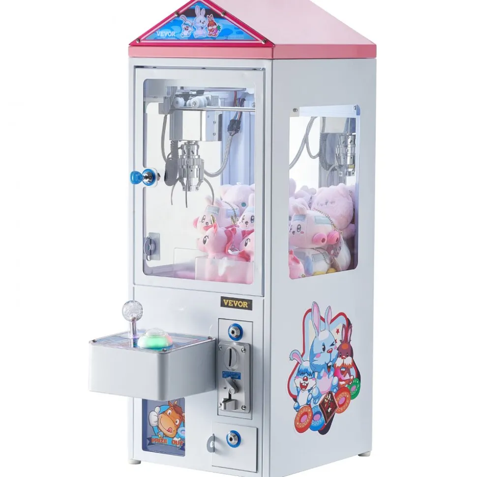 VEVOR Claw Machine, 0-3” Jaw Diameter 0-5” Jaw lifting, Crane Prize Grabber Commercial Arcade Game Toys, Cool Fun Grab-And-Win Machine w/ Light and Sound, Dispenser Vending Toy For Kids,Boys &Girls