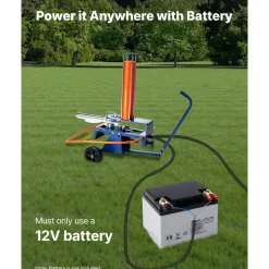 VEVOR Clay Target Thrower, Max 50 Clays Pigeon Thrower, 55+ Yards Automatic Skeet and Trap Launcher on Wheels - with Adjustable Angle, Foot Pedal & Pull Handle for Clays Throwing Shooting Sports