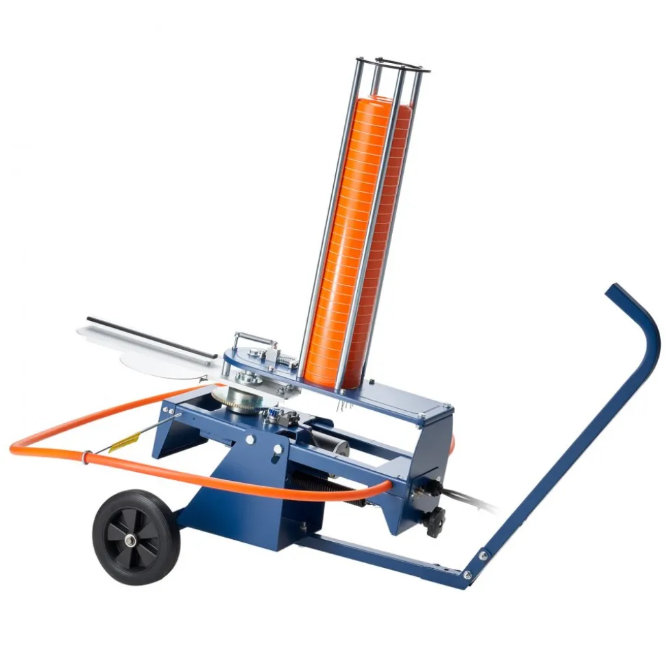 VEVOR Clay Target Thrower, Max 50 Clays Pigeon Thrower, 55+ Yards Automatic Skeet and Trap Launcher on Wheels - with Adjustable Angle, Foot Pedal & Pull Handle for Clays Throwing Shooting Sports