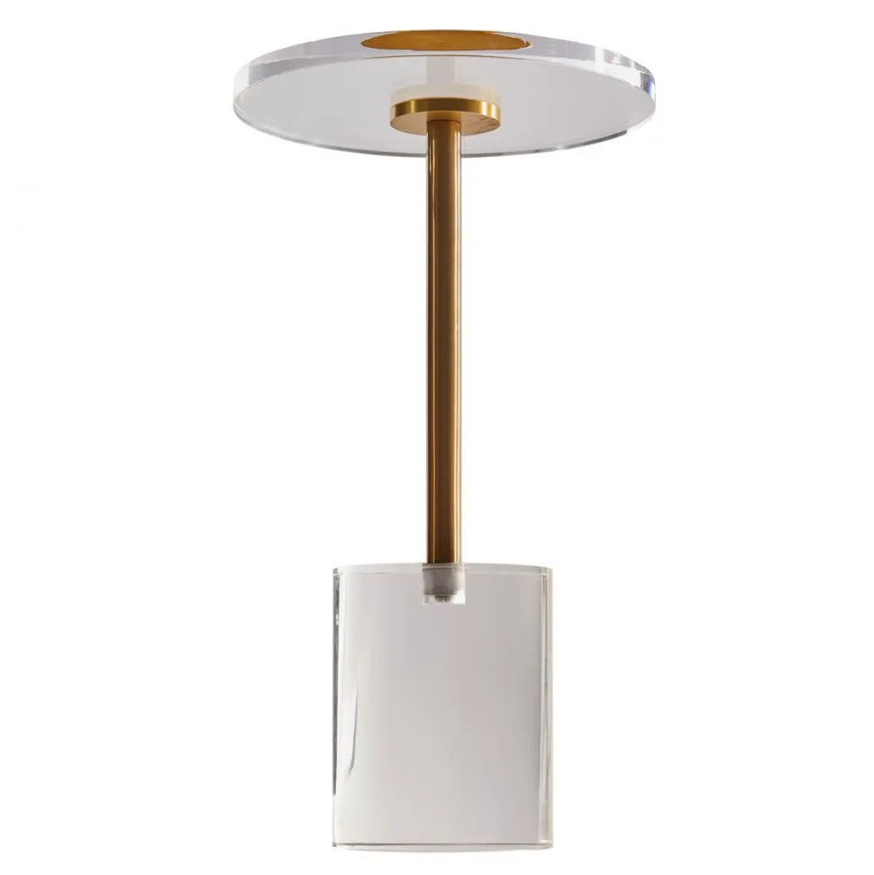 VEVOR Clear Acrylic End Table, Acrylic Side Table with a Solid Base, 11.9 x 11.9 inch Round Tabletop, 21.4 inch High, for Coffee, Drink, Food, Snack used in Living Room, Bedroom, and Study