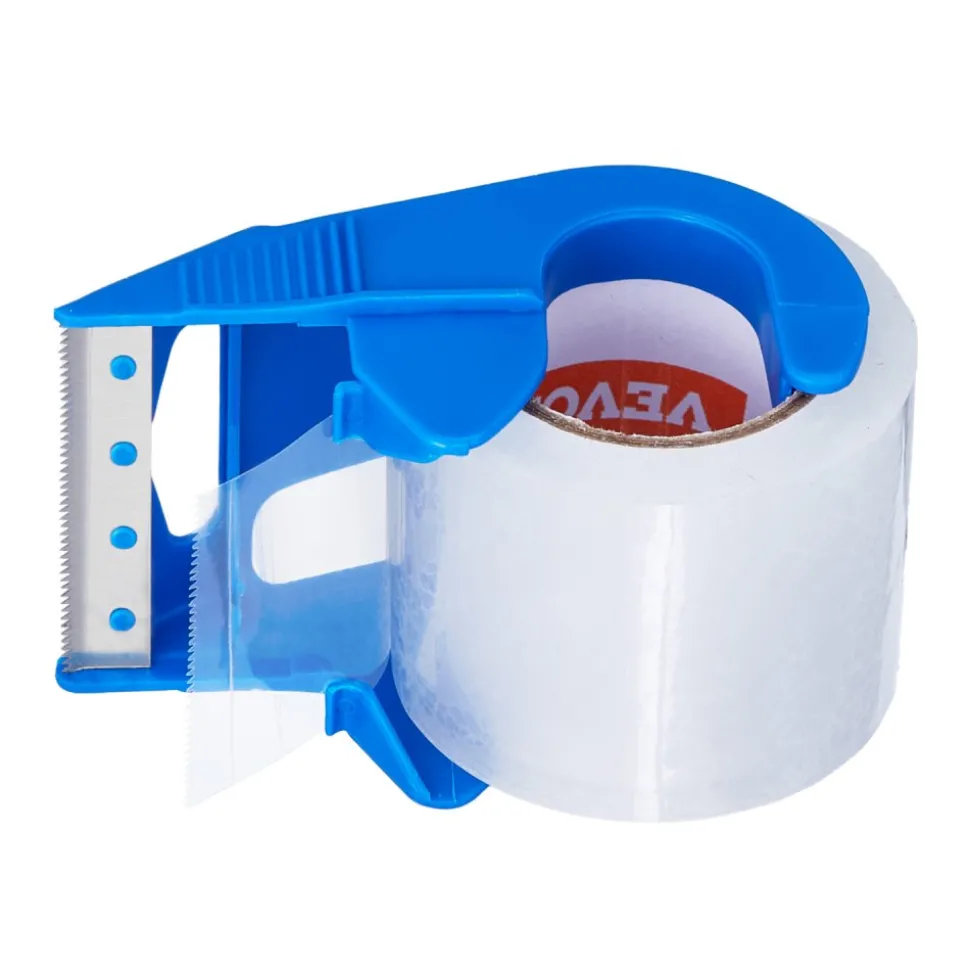 VEVOR Clear Packing Tape, 1.5 inches Core, 6 Rolls 1.88 Inches x 25 Yards Packing Tape with Dispenser, 2.7 Mil Heavy Duty Packaging Tape Designed for Moving, Storage and Packing, Shipping and Mailing