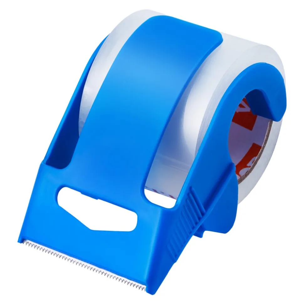 VEVOR Clear Packing Tape, 1.5 inches Core, 6 Rolls 1.88 Inches x 25 Yards Packing Tape with Dispenser, 2.7 Mil Heavy Duty Packaging Tape Designed for Moving, Storage and Packing, Shipping and Mailing