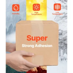 VEVOR Clear Packing Tape, 3 inches Core, 6 Rolls 3 Inches x 65 Yards Packing Tapes, 2.7 Mil Thick, Heavy Duty Packaging Tape Designed for Moving, Storage and Packing, Shipping and Mailing, Office
