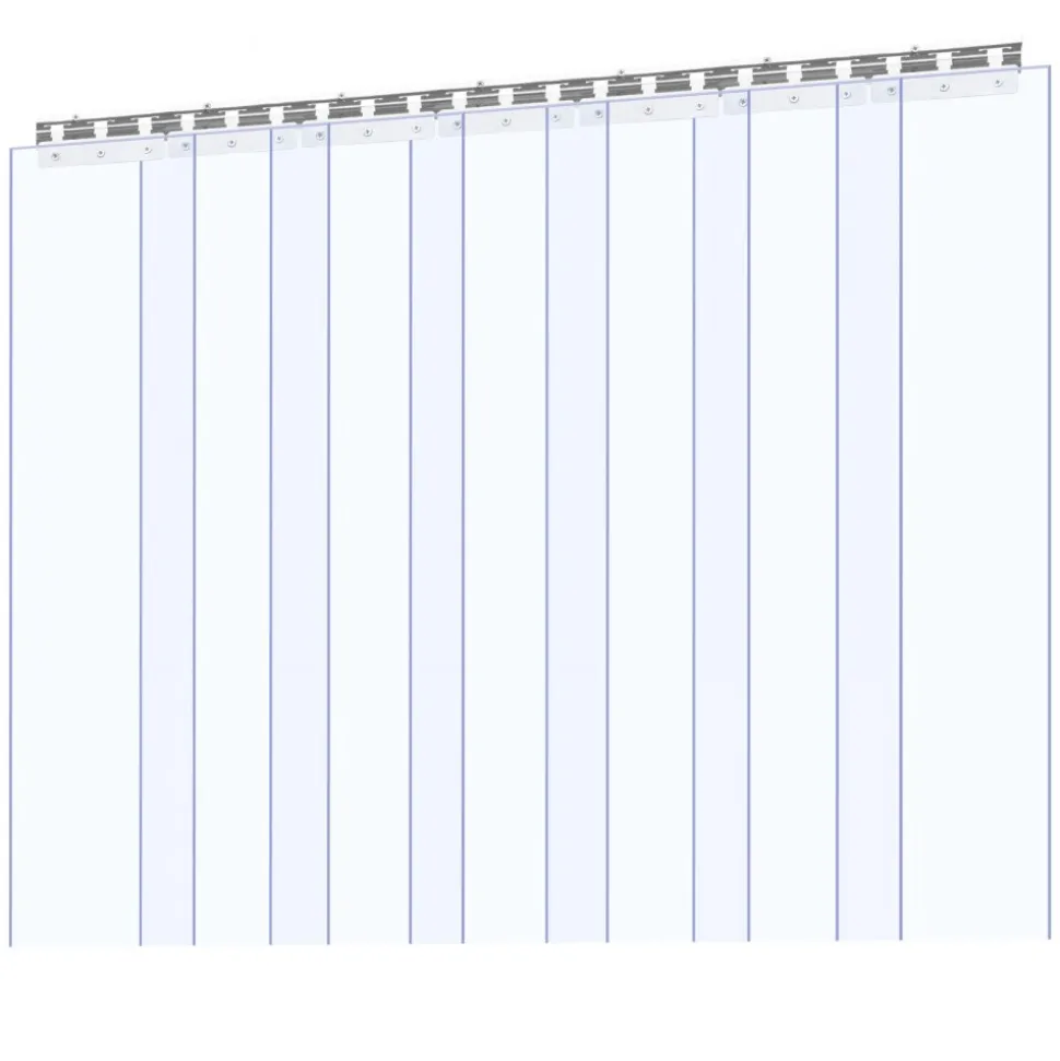 VEVOR Clear PVC Strip Curtain, 101 ft Length x 12 in Width, Ribbed Plastic Door Strip Bulk Roll, Walk in Freezer Cooler Curtain Strips for Doorways of Supermarket, Garage, Warehouse, Pet Animal House