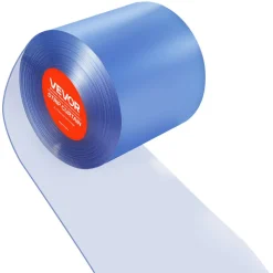 VEVOR Clear PVC Strip Curtain, 101 ft Length x 12 in Width, Plastic Door Strip Bulk Roll, Walk in Freezer Cooler Curtain Strips for Doorways of Supermarket, Garage, Warehouse, Barn, Pet Animal House