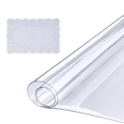 VEVOR Clear Table Cover Protector, 36" x 72" Rectangle Table Cover, 1.5 mm Thick PVC Plastic Tablecloth, Waterproof Desktop Protector for Writing Desk, Coffee Table, Dining Room Table