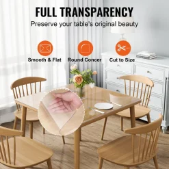VEVOR Clear Table Cover Protector, 12