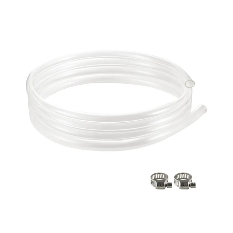 VEVOR Clear Vinyl Tubing, 1/2" ID x 5/8" OD, 10FT Plastic PVC Tubing, Flexible and Cuttable Clear Hose, 1/16 in Wall Thickness, High-strength PVC Material for Aquarium Irrigation Swimming Pool Lab