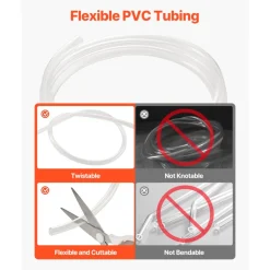 VEVOR Clear Vinyl Tubing, 1/2