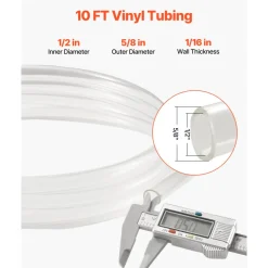VEVOR Clear Vinyl Tubing, 1/2