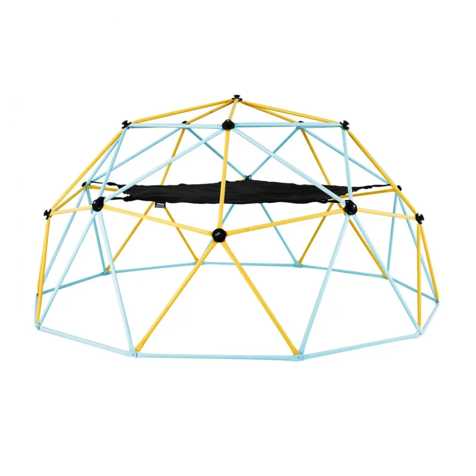 VEVOR Climbing Dome, for Kids 3 to 10 Years Old,10FT Geometric Dome Climber with Hammock and Swing, Jungle Gym Supports 750LBS and Easy Assembly, with Climbing Grip, Outdoor Backyard Play Equipment