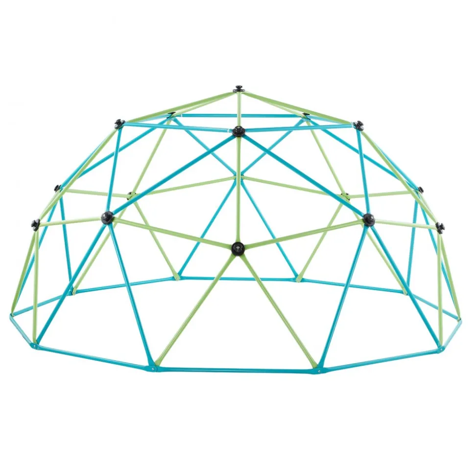 VEVOR Climbing Dome, 10FT Geometric Dome Climber with Saucer Swing, 1000LBS Loading Kid's Jungle Gym Playground, Easy-Assembly Outdoor Backyard Climbing Equipment for Boys Girls 3 to 10 Years Old