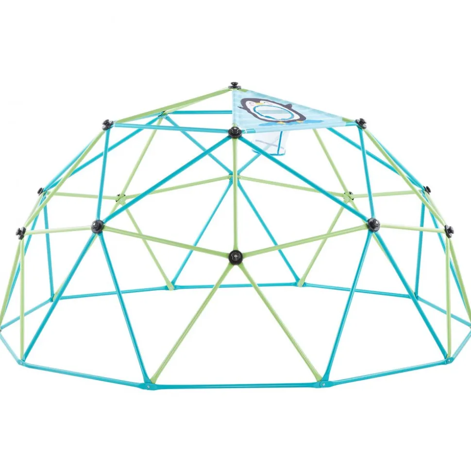 VEVOR Climbing Dome, 10FT Geometric Dome Climber, 1000LBS Loading Jungle Gym Playground with 2 Basketballs & Octopus Net, Easy-Assembly Outdoor Backyard Climbing Equipment for Kids 3 to 10 Years Old