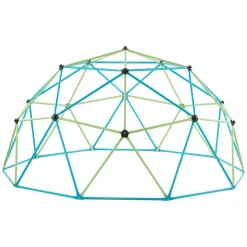 VEVOR Climbing Dome, 10FT Geometric Dome Climber, 1000LBS Loading Jungle Gym Playground with 2 Basketballs & Octopus Net, Easy-Assembly Outdoor Backyard Climbing Equipment for Kids 3 to 10 Years Old