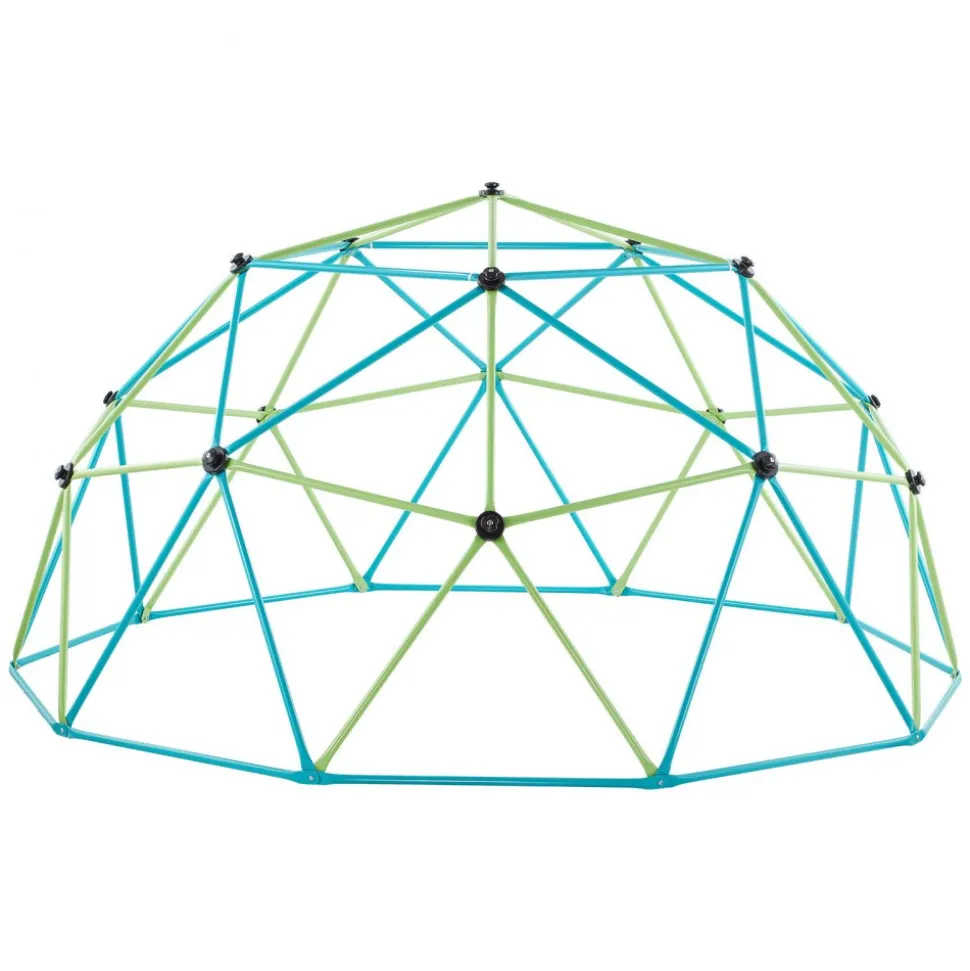 VEVOR Climbing Dome, 10FT Geometric Dome Climber, 1000LBS Loading Jungle Gym Playground with 2 Basketballs & Octopus Net, Easy-Assembly Outdoor Backyard Climbing Equipment for Kids 3 to 10 Years Old