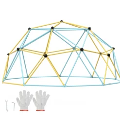 VEVOR Climbing Dome, Jungle Gym Supports 600LBS and Easy Assembly, 6FT Geometric Dome Climber Play Center for Kids 3 to 9 Years Old, with Climbing Grip, Outdoor and Indoor Play Equipment for Kids