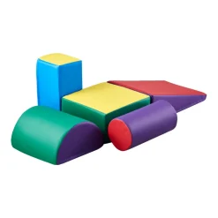 VEVOR Climbing Toys, 5-Piece Set, Foam Climbing Toys for Toddlers 6 Months to 3 Years Old, PU Leather Climbing Blocks, Indoor Climb and Crawl Activity Playset for Crawling & Sliding, Easy to Clean