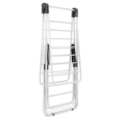 VEVOR Clothes Drying Rack, 2-Tier Foldable Laundry Dryer Rack with Sock Clips & 31 Dry Rods, Metal Height Adjustable Drying Racks for Outdoor & Indoor, Free-Standing & Space-Saving Hanger, White