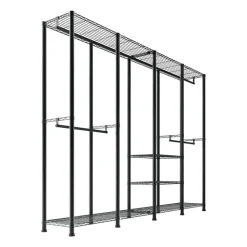VEVOR Clothing Garment Rack, Heavy Duty Closet Wardrobe, Adjustable Tiers Clothes Racks with Steel Frame, 1100 lbs Load Capacity Clothes Rack with 4 Hanging Rods for Bedroom, Clothing Store, Hallway