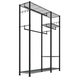 VEVOR Clothing Garment Rack, Heavy Duty Clothes Rack, Freestanding Clothes Racks with Steel Frame, 800 lbs Load Capacity Closet Wardrobe with Storage Shelves for Bedroom, Clothing Store, Hallway