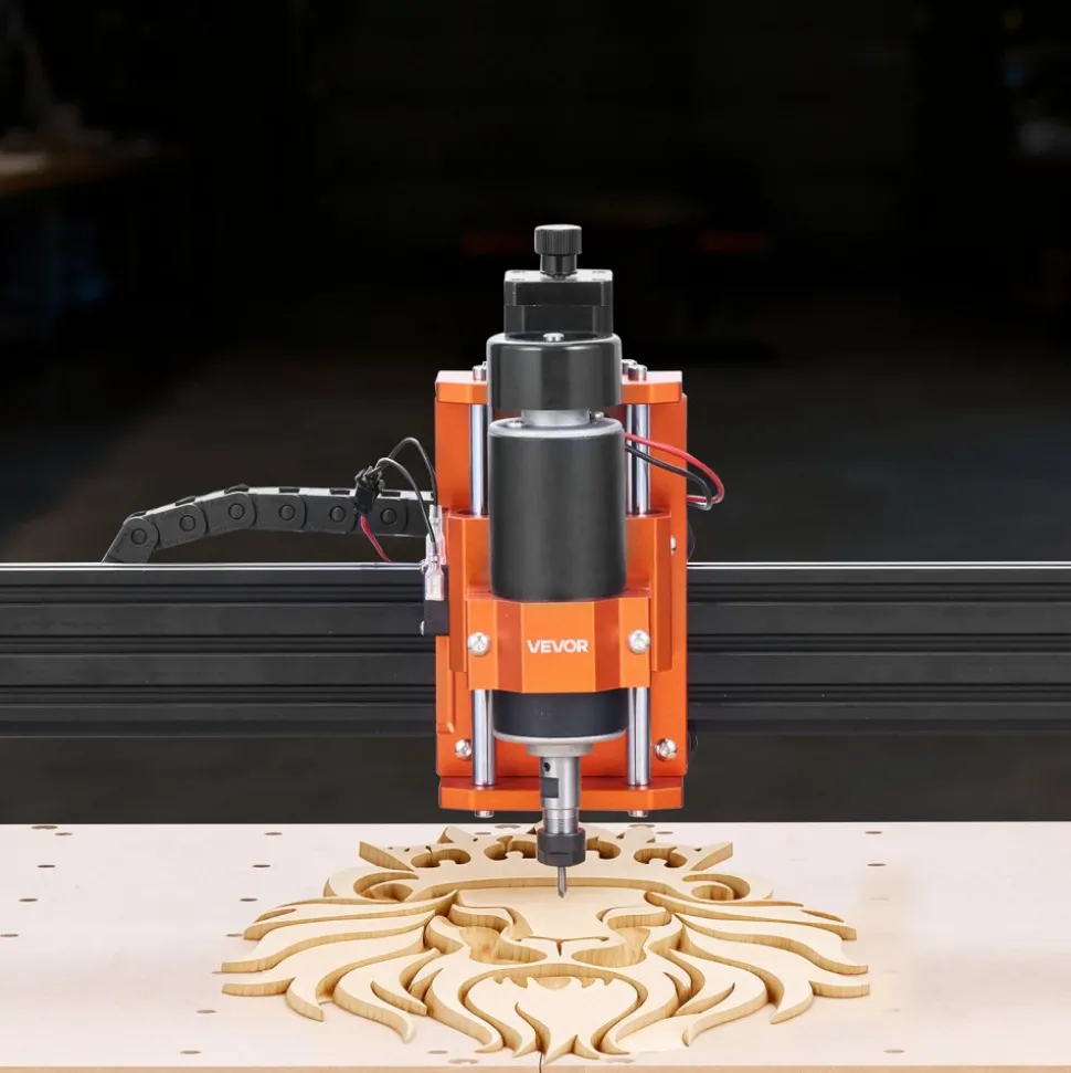 VEVOR CNC Router Machine, 300W Spindle, 3-Axis Wood Engraving Milling Machine, with 15.75 x 15.75 x 2.36 in Working Area, Offline Controller, Aluminum Alloy Structure, for Wood Acrylic Carving Cutting