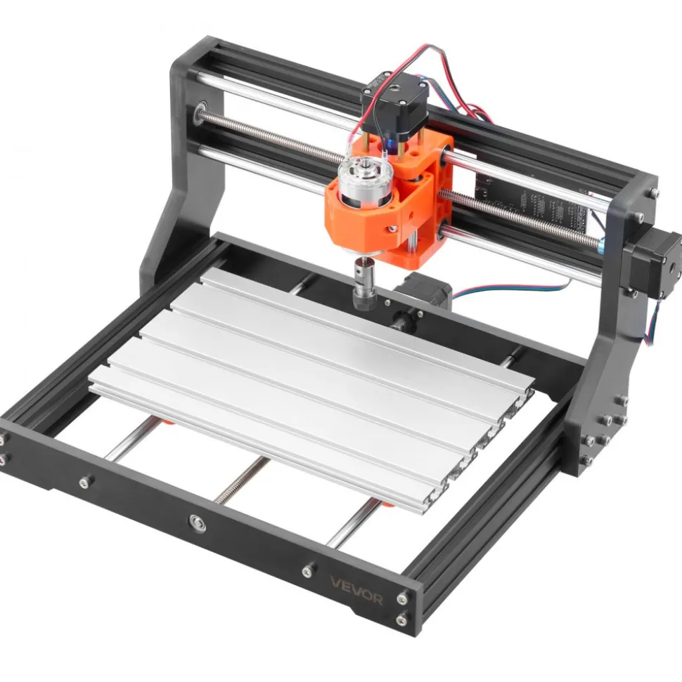 VEVOR 3018 CNC Router Machine, 60W Spindle, 3-Axis Wood Engraving Milling Machine, with 300 x 180 x 40 mm Working Area, Aluminum Alloy Structure, for Wood Acrylic Carving Cutting