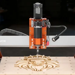 VEVOR CNC Router Machine, 500W Spindle, 3-Axis Wood Engraving Milling Machine, with Dual Linear Rails & Ball Screw, 15.75 x 15.75 x 3.74 in Working Area, Trim Router, for Wood Acrylic Carving Cutting