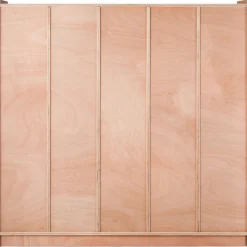 VEVOR Coat Locker, 5-Section Daycare Cubby Coat Rack, Classroom Coat Locker and Backpack Hanger, with 5 Hooks and Storage Boxes, for Kindergarten & School, Natural