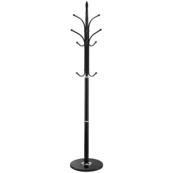 VEVOR Coat Rack Freestanding, Coats Tree Stand with Stable Marble Base & 6 Hooks, Free Standing Hall Coat Rack for Entryway, Bedroom, Office, Living Room, Modern Clothes Hanger for Coats, Hats, Bags