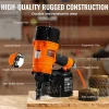 VEVOR Coil Siding/Framing Nailer CN83N, 2" to 3-1/4" 15 Degree Pneumatic Siding Nail Gun with Tool-Less Depth Adjustment, 70-120PSI Air Coil Nailer for Siding Sheathing Wooding Fencing Decking